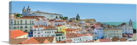 Lisboa Portugal Beach City Skyline