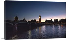 London England Big Ben at Dusk-1-Panel-40x26x1.5 Thick