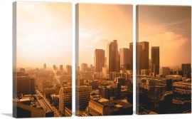 Los Angeles Glowing Sunset-3-Panels-90x60x1.5 Thick