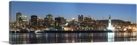 Montreal Canada Skyline at the Docks-1-Panel-36x12x1.5 Thick