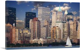 New York Downtown Skyline-1-Panel-26x18x1.5 Thick