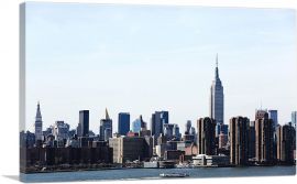 New York Winter Cloudy Skyline-1-Panel-12x8x.75 Thick