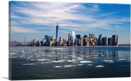 New York Winter Skyline-1-Panel-12x8x.75 Thick