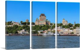 Quebec Canada Skyline-3-Panels-90x60x1.5 Thick