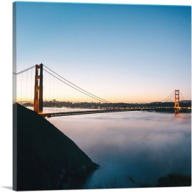 San Francisco Golden Gate Bridge in the Sky-1-Panel-12x12x1.5 Thick