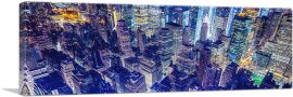 Shanghai China Blue View Panoramic-1-Panel-36x12x1.5 Thick