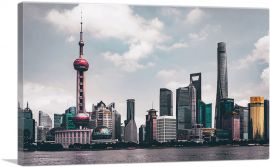 Shanghai China Cloudy Skyline-1-Panel-60x40x1.5 Thick