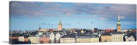 Stockholm Sweden Skyline Panoramic-1-Panel-36x12x1.5 Thick