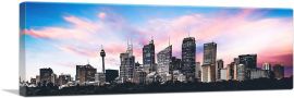 Sydney Australia Panoramic Skyline-1-Panel-36x12x1.5 Thick