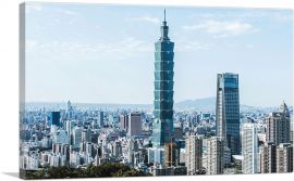Taipei Taiwan Skyline-1-Panel-26x18x1.5 Thick