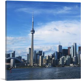 Toronto Canada Day Skyline Square-1-Panel-12x12x1.5 Thick