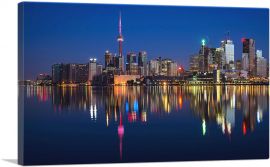 Toronto Canada Skyline Night View-1-Panel-12x8x.75 Thick
