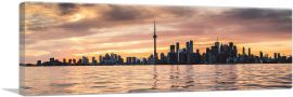 Toronto Canada Skyline Panoramic-1-Panel-48x16x1.5 Thick