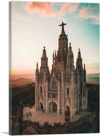 Cathedral in Barcelona Spain-1-Panel-18x12x1.5 Thick