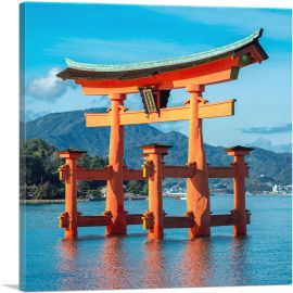 Itsukushima Shrine Tori Gate, Japan, Square-1-Panel-26x26x.75 Thick