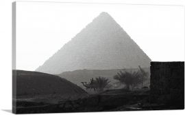 Black and White Pyramid in Cairo Egypt-1-Panel-12x8x.75 Thick