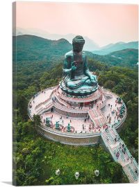 Tian Tan Buddha Monumental Statue Hong Kong China-1-Panel-26x18x1.5 Thick