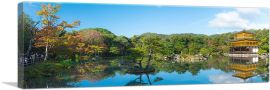 Pano, Temple in Japan, Gorgeous Lake-1-Panel-60x20x1.5 Thick
