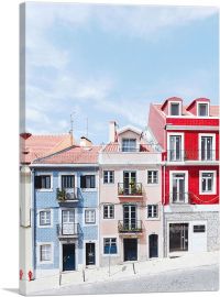 Colorful Townhouses on a Hill Lisboa Portugal-1-Panel-26x18x1.5 Thick