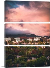 Palm Trees of Hollywood Los Angeles-3-Panels-60x40x1.5 Thick