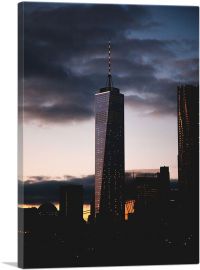 World Trade Center at Dusk New York-1-Panel-60x40x1.5 Thick