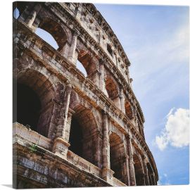 Colosseum Flavian Amphitheatre Rome Italy Square-1-Panel-26x26x.75 Thick