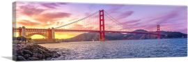 Golden Gate Bridge San Francisco Panoramic-1-Panel-36x12x1.5 Thick