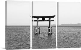Floating Japan Torii Gate Miyajima Shrine Lake Biwa Rectangle-3-Panels-60x40x1.5 Thick