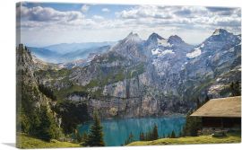 Mountains, Lake Bergsee, Switzerland-1-Panel-40x26x1.5 Thick