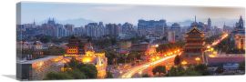 Beijing China Capital Skyline Panoramic-1-Panel-36x12x1.5 Thick