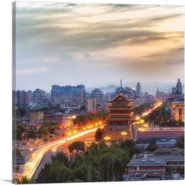 Beijing China Capital Skyline Square-1-Panel-12x12x1.5 Thick