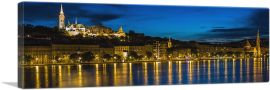 Budapest Capital of Germany Parliament Skyline Panoramic-1-Panel-36x12x1.5 Thick