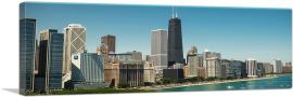 Chicago Lake Shore Skyline Panoramic-1-Panel-36x12x1.5 Thick