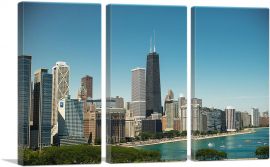 Chicago Lake Shore Skyline-3-Panels-60x40x1.5 Thick