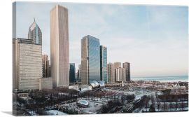 Chicago Skyline Winter-1-Panel-12x8x.75 Thick