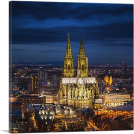 Cologne Cathedral in Germany-1-Panel-12x12x1.5 Thick