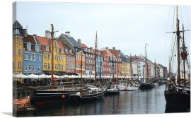 Copenhagen Denmark Nyhavn District Docks-1-Panel-40x26x1.5 Thick