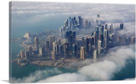 Doha Capital of Qatar City in Clouds