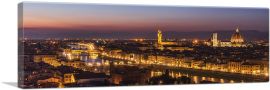 Florence Italy at Night Skyline-1-Panel-36x12x1.5 Thick