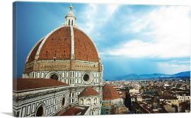 Florence Italy Santa Maria del Fiore Cathedral Close-up-1-Panel-18x12x1.5 Thick