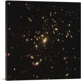 NASA Hubble Telescope Galaxy Cluster Warping Space and Time-1-Panel-18x18x1.5 Thick