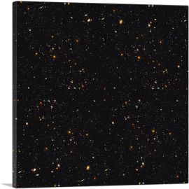 NASA Hubble Telescope Ultra Deep Field Wider Edit of Space-1-Panel-18x18x1.5 Thick