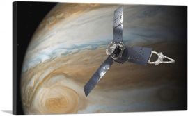 NASA Juno Space Satellite And Great Red Spot