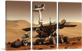 NASA Mars Exploration Planet Rover-3-Panels-60x40x1.5 Thick