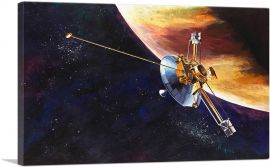 NASA Pioneer 10 Spacecraft and Planet Jupiter-1-Panel-26x18x1.5 Thick