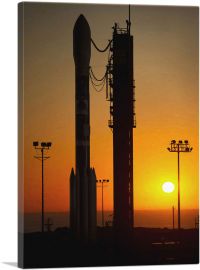 NASA Rocket Launch Pad Sunset-1-Panel-12x8x.75 Thick