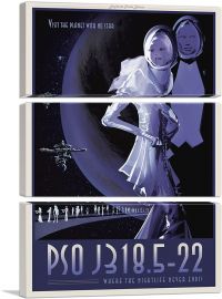 PSO J318.5-22 Rogue Planet with No Star Where Nightlife Never Ends NASA Poster-3-Panels-60x40x1.5 Thick