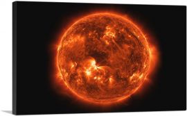 Red Burning Sun Star-1-Panel-26x18x1.5 Thick