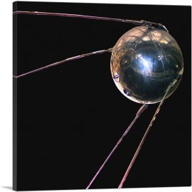 Sputnik 1 First Earth USSR Russian Satellite-1-Panel-18x18x1.5 Thick