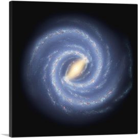 Symphony Spiral Galaxy in Blue-1-Panel-36x36x1.5 Thick